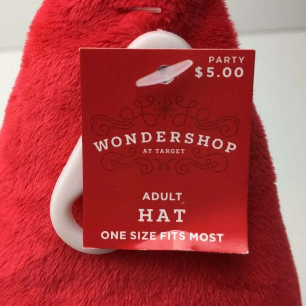 Wondershop Adult Red Santa Hat Face Mustache Beard Christmas Holiday One Size